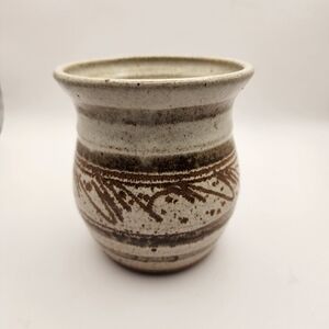 Studio Pottery Signed Plant Company San Marcos Earthy Colors Vase